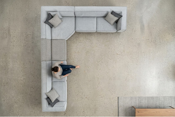 Sofá esquinero en forma de L, diseño moderno, sofá, sala de estar, sofá tapizado 430x340.