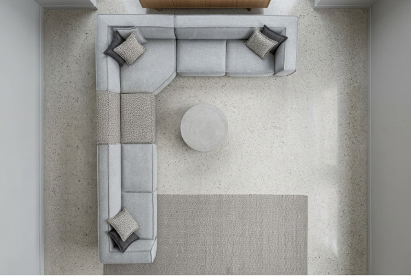 Sofá esquinero en forma de L, diseño moderno, sofá, sala de estar, sofá tapizado 430x340.