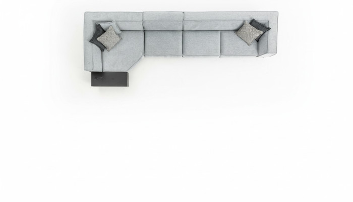 Conjunto de esquina Sofá Gris Tela Muebles Sofás 430x165 Sofás Sofás