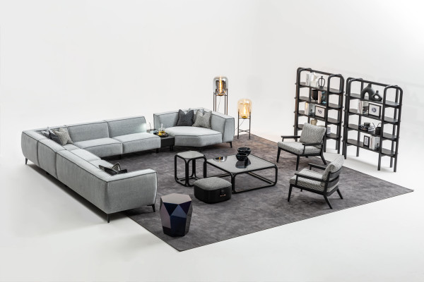Sofá en forma de U para sala de estar, sofás tapizados, muebles, estilo sofá, sofás.