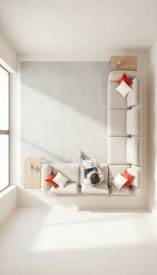 Sofá esquinero en forma de L diseño moderno de lujo sala de estar beige sofá