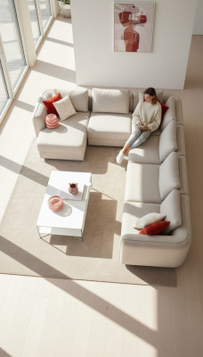 Sofá esquina en forma de U sofá tapizado moderno de lujo para la sala de estar, sofá esquinero.