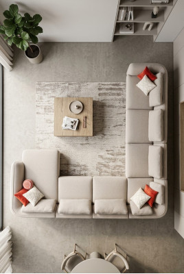 Sofá de esquina en forma de U Sala de estar Sofá Sofá sofá moderno Salón.