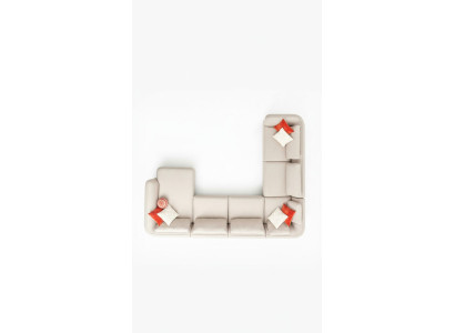 Sofá de esquina Muebles Tapizado Sofá Sofás Sala de estar Paisaje de tela