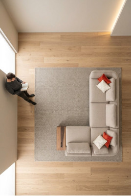 Sofá de esquina en forma de L con diseño moderno, sofá, muebles de sala de estar, nuevos.