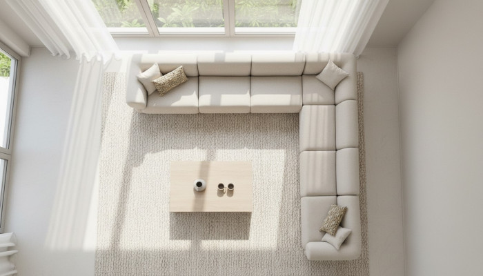 Sofá en forma de L acolchado sofá sala de estar muebles modernos 405x405cm sofás sofá de esquina