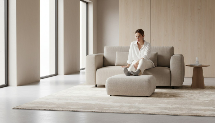 Taburete acolchado asiento diseño estilo moderno lujo sala de estar banco nuevo.