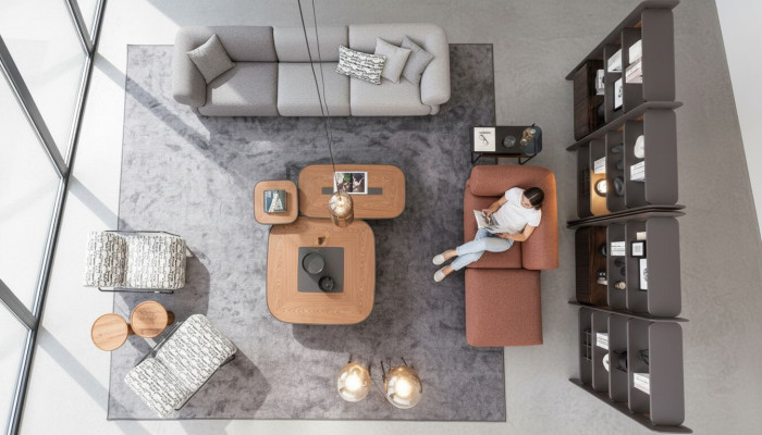 Grupo de sofás esquineros Grupo tapizado Sofá Sofá Tela Muebles de sala Moderno