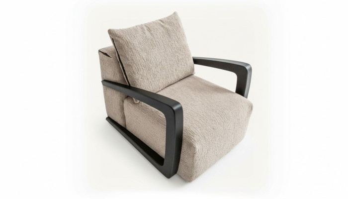 Sillón tapizado 1 asiento. Diseñador textil. Estilo moderno para sala de estar. Nuevo.