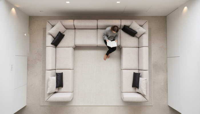 Sofá en forma de U Sofá tapizado Sofá Sala de estar Diseño Sofá de esquina moderno