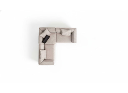 Sofá de esquina beige en forma de L conjunto de sofás modernos para salón sofá de esquina