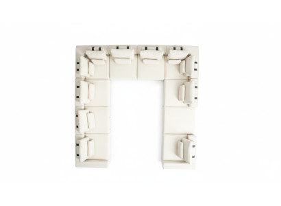 Gran sofá en forma de U, mueble de salón diseñador, sofá de esquina.