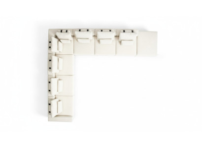 Sofá de esquina en forma de L, sofá tapizado para salón, diseño moderno de muebles textiles.