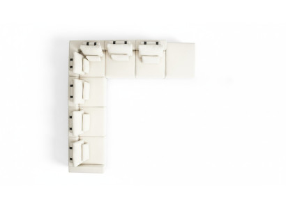 Sala de estar blanca en forma de L Sofá Sofá Diseño de muebles de estilo