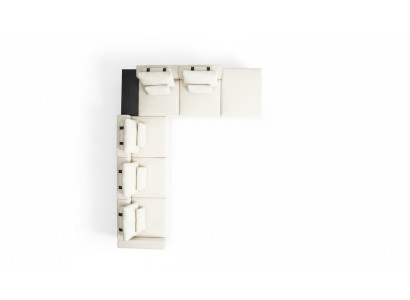 Sofá esquinero en forma de L, diseño de sofá, sofá acolchado, sistema de sofás modulares.