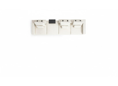 Sofá blanco de seis plazas, muebles de salón de lujo, sofás de tela.
