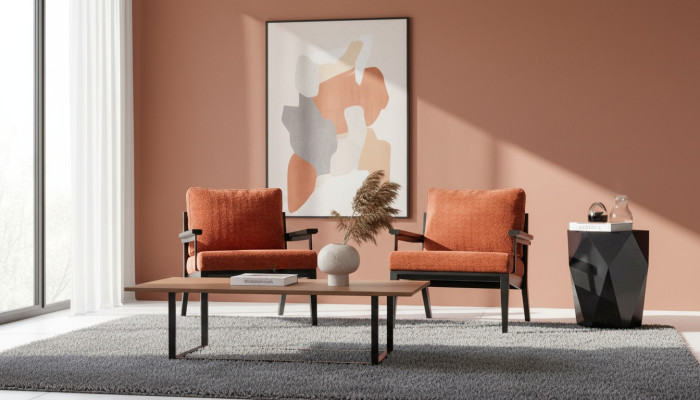 Sillón de 1 plaza de tejido de lujo para la sala de estar, asiento tapizado moderno de diseño nuevo.