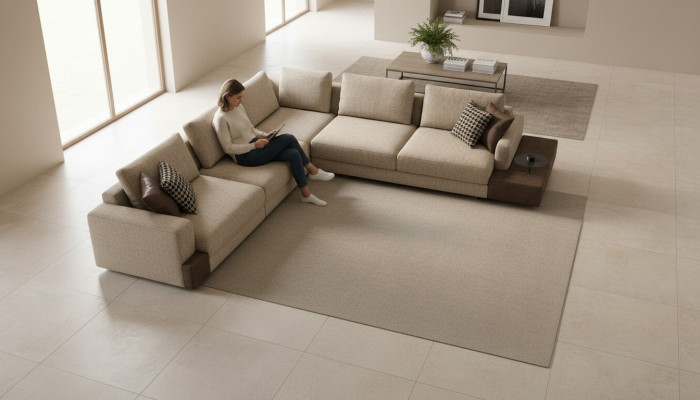 Sofá de esquina en forma de L para sala de estar, diseño de sofá moderno, sofá tapizado, muebles.