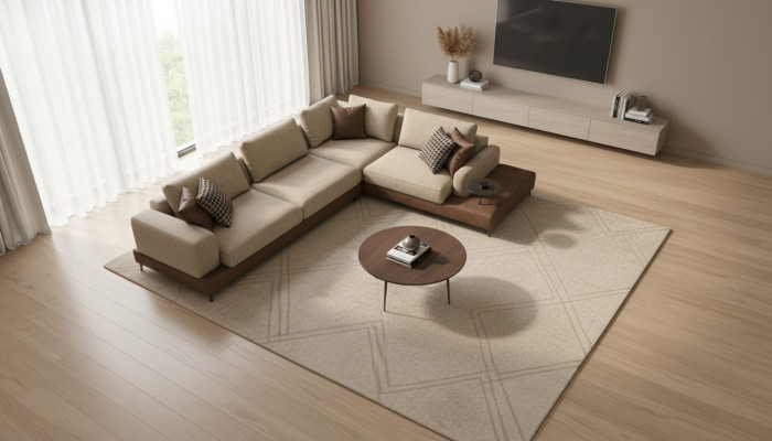Sofá en forma de L con estantes Muebles de salón Sofá Sofás Muebles tapizados
