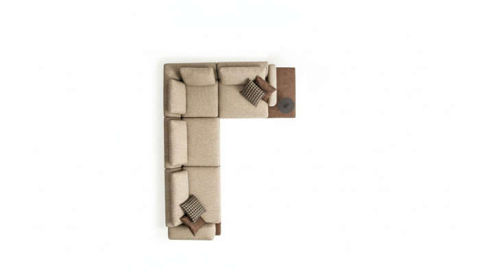 Sofá en forma de L con estantes Muebles de salón Sofá Sofás Muebles tapizados