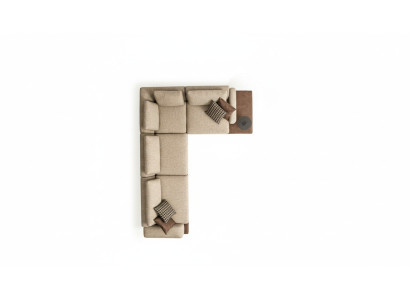 Sofá en forma de L con estantes Muebles de salón Sofá Sofás Muebles tapizados