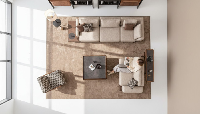 Sofá conjunto de diseño moderno, sofá tapizado de lujo para la sala de estar.