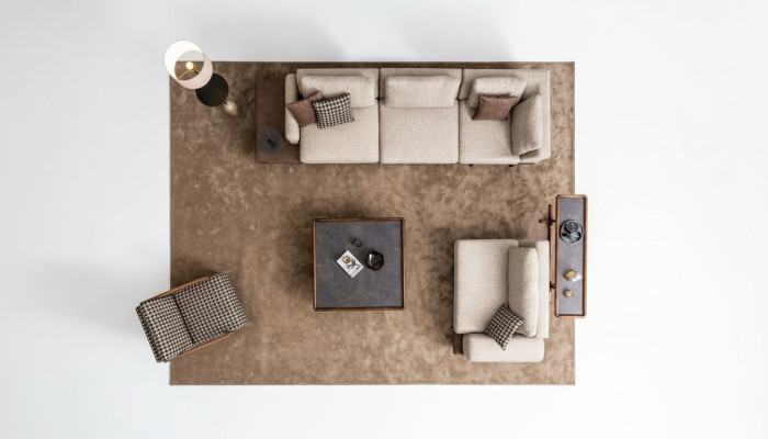 Sofá conjunto de diseño moderno, sofá tapizado de lujo para la sala de estar.