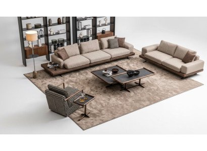 Moderno conjunto de sofás, sala de estar, sofás de cinco plazas.
