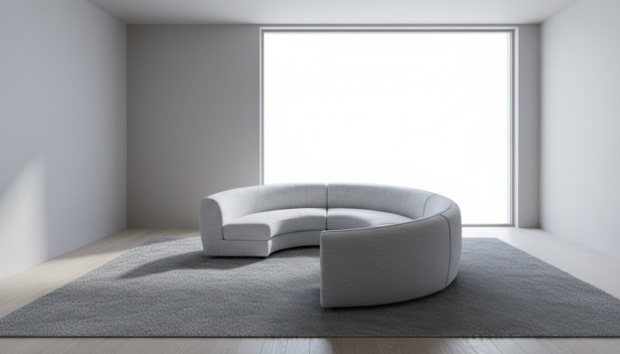 Sofá de diseño de lujo en forma de U, redondo, conjunto de sofás de salón para relajarse.