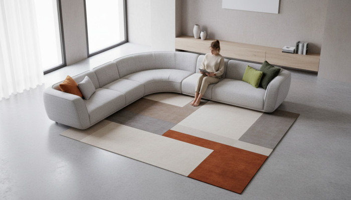 Sofá esquinero de lujo para salón en forma de L, sofá moderno para salón lounge.