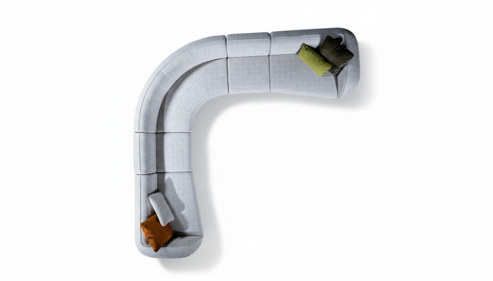 Sofá esquinero de lujo para salón en forma de L, sofá moderno para salón lounge.