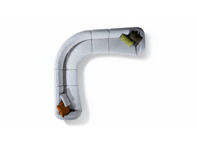 Sofá esquinero de lujo para salón en forma de L, sofá moderno para salón lounge.