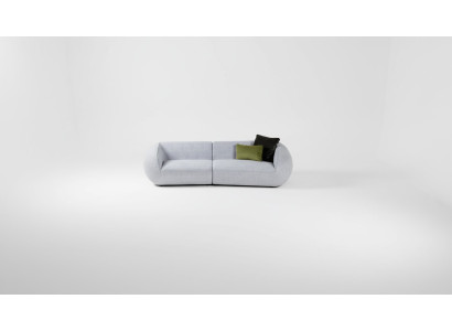 Sala de estar gris Sofá tapizado moderno de tela de lujo Muebles de sofá de tela