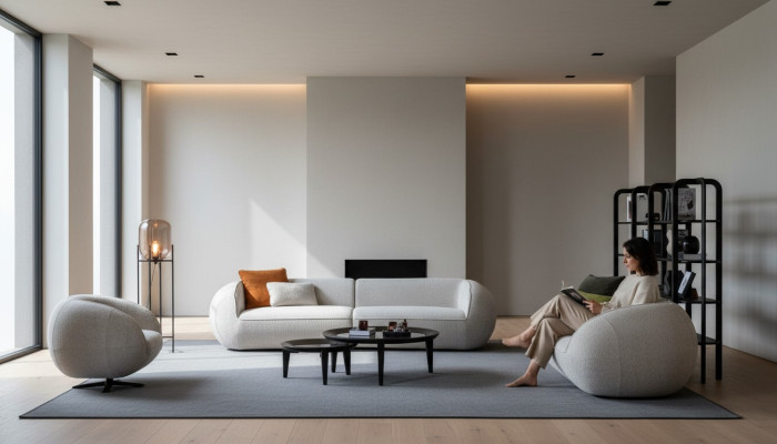 Sala de estar de tres plazas sillón muebles de salón modernos salón tapizado.