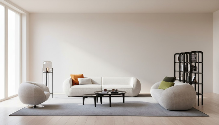 Sala de estar de tres plazas sillón muebles de salón modernos salón tapizado.