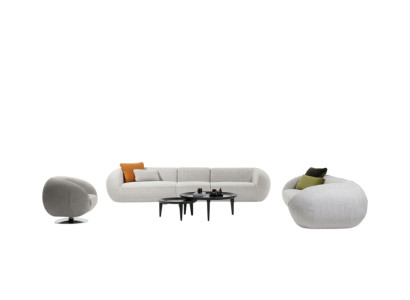 Conjunto de sofá de lujo para salón, set de sofás de cinco plazas, tres plazas y sillones modernos.