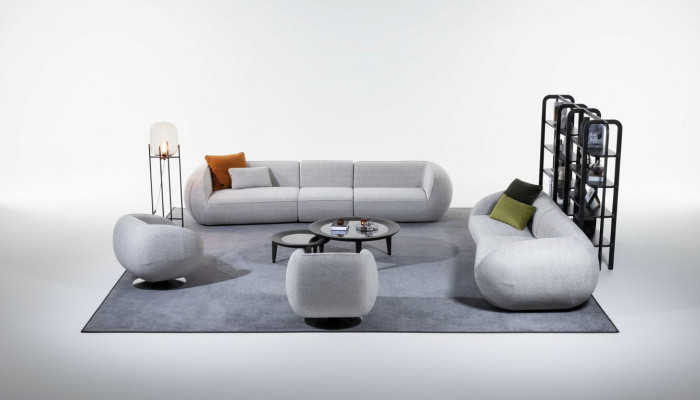 Conjunto de sofás Muebles de salón de cinco plazas Cuatro plazas Sillón Set Muebles de diseñador