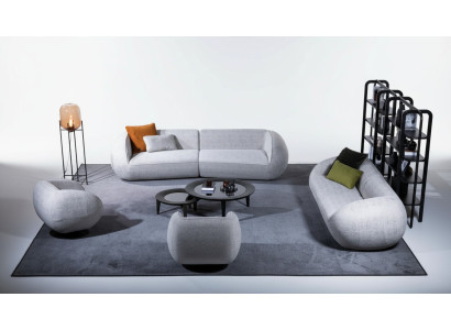 Conjunto de sofás Lounge Grupo de asientos Tres plazas Sillón Esquina tapizada Moderno