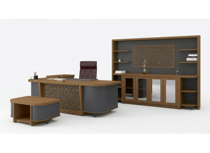 Conjunto de muebles de lujo para la oficina de diseño, conjunto de oficina, muebles de oficina, escritorio de 4 piezas.