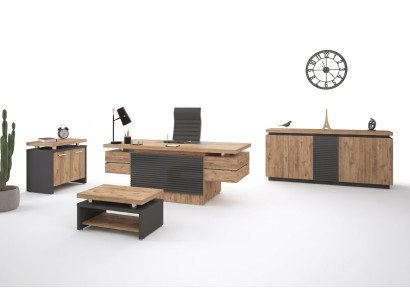 Conjunto de oficina de lujo, muebles de oficina, escritorios, armario, 4 piezas.