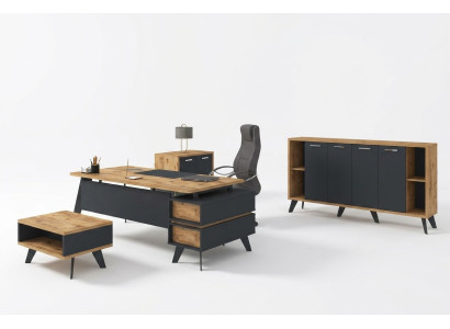 Configuración de la oficina Juego de la oficina Oficina Escritorios Armarios Mesa 4 piezas