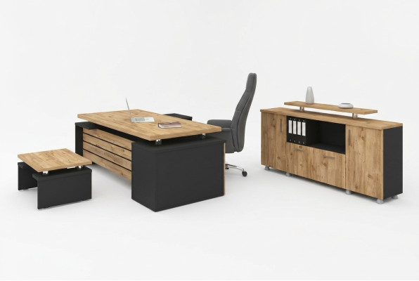 Muebles de oficina de diseño Lujo Conjunto de estudio moderno de diseñador de 3 piezas.