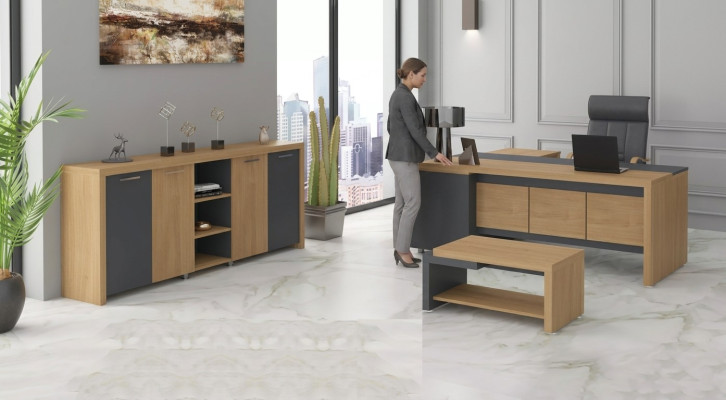 Muebles de oficina escritorio cómoda mesa de centro muebles de lujo 3 piezas.