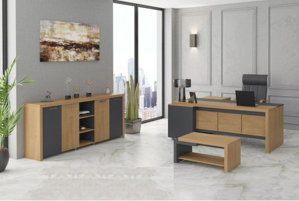 Muebles de oficina escritorio cómoda mesa de centro muebles de lujo 3 piezas.