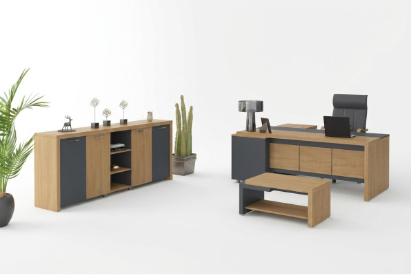 Muebles de oficina escritorio cómoda mesa de centro muebles de lujo 3 piezas.