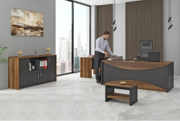 Estudio Muebles de madera Juego de oficina Escritorio Archivador Mesa de centro