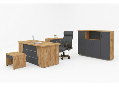 Moderno conjunto completo de muebles de oficina muebles de estudio de lujo juego de 4 piezas