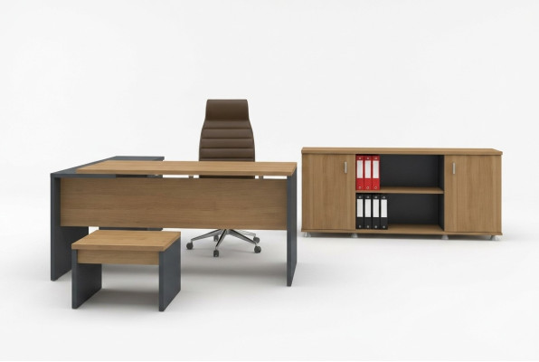 Escritorio en esquina Archivador Mesa de centro Muebles de oficina Estilo moderno