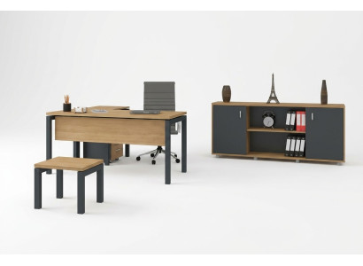 Muebles de oficina escritorio archivador armario mesa de centro conjunto de 2 piezas