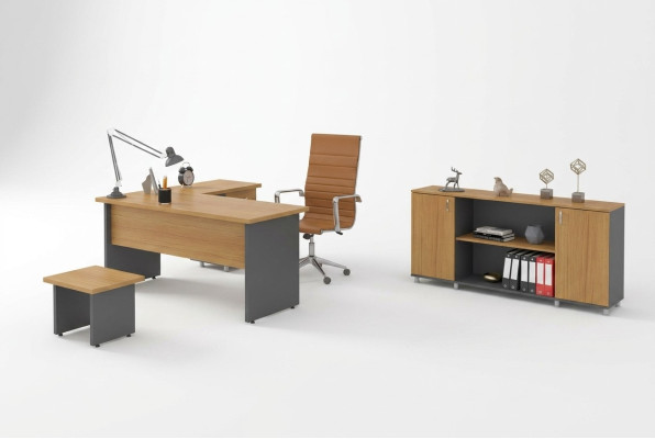 Mobiliario de oficina conjunto de estudio Muebles de oficina Escritorio del jefe Armario